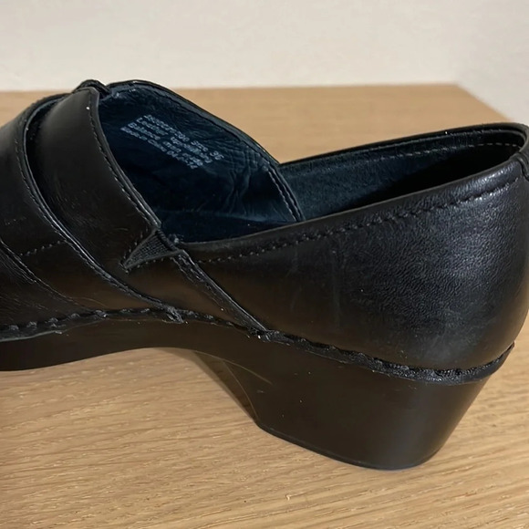 Dansko Women's Western Clogs Sz 6 Black Leather Button Professional Work Shoes - Picture 14 of 16